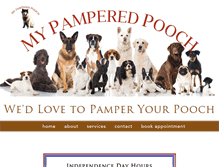 Tablet Screenshot of mypamperedpoochusa.com